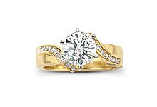 Moissanite Ring 14K Gold